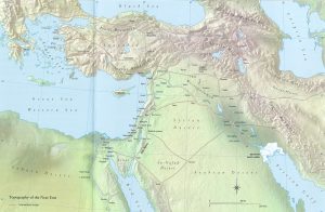 ancient maps, Ancient Middle East map, Bible map, Near East trade routes