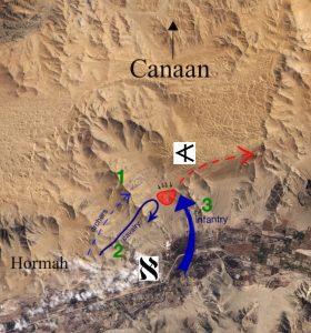 ancient maps, Bible history, military history, Bible battles, victory at Hormah, Numbers 20
