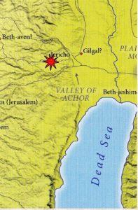 ancient maps, Ancient Middle East map, Bible map, Kingdom of Israel, Battle of Jericho, Joshua 6