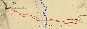 Ancient Middle East map, ancient maps, Biblical maps, Battle of Jericho, Joshua 5, Joshua 6, Jericho spies