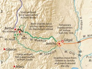 military history, ancient war, battle map, battle strategy, ancient middle east map, Battle of Ai, Joshua 7, Joshua 8